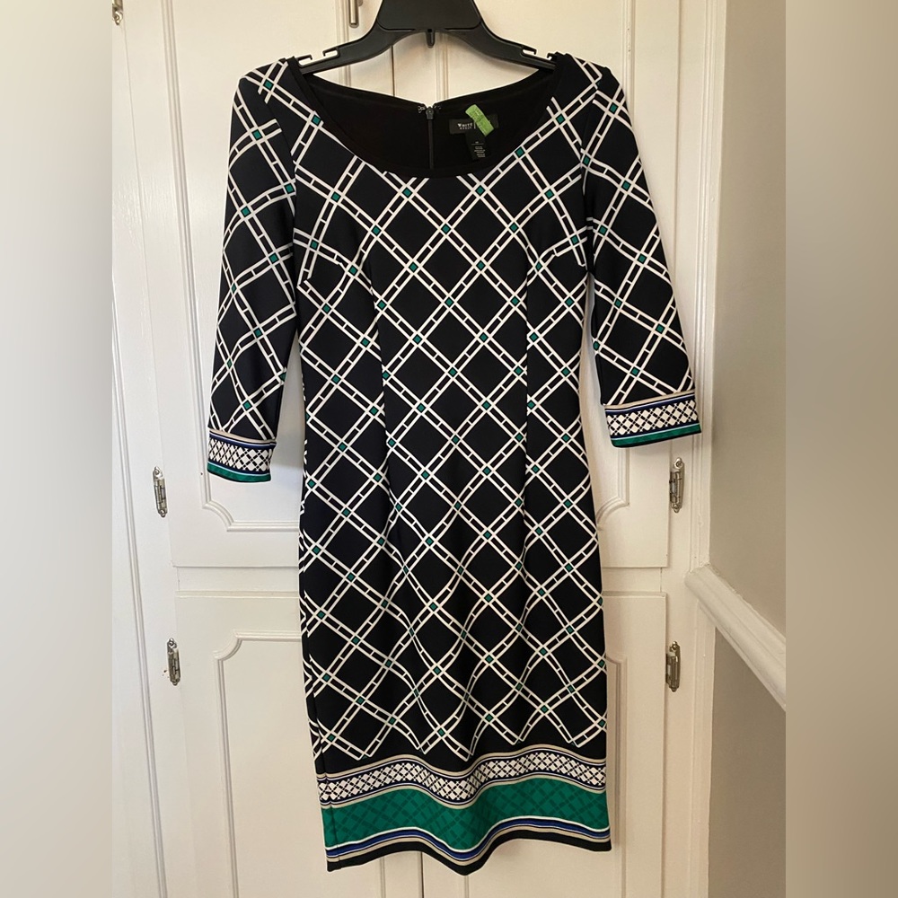 WHBM Black/Emerald Dress